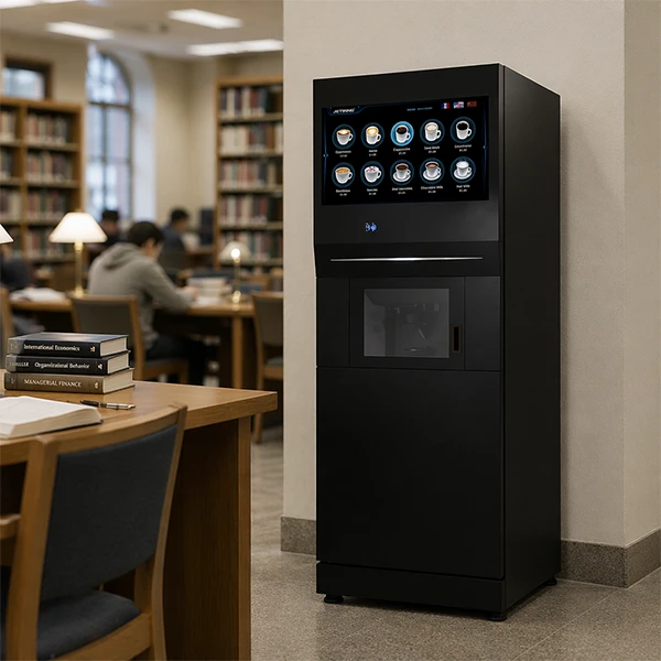 ESFBT4C Bean To Cup Automatic Espresso Coffee Tea Vending Machine With 7 Inch Touch Screen