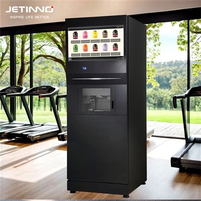 Prodejní automat na teplé a studené nápoje s proteinovým koktejlem 27ihch